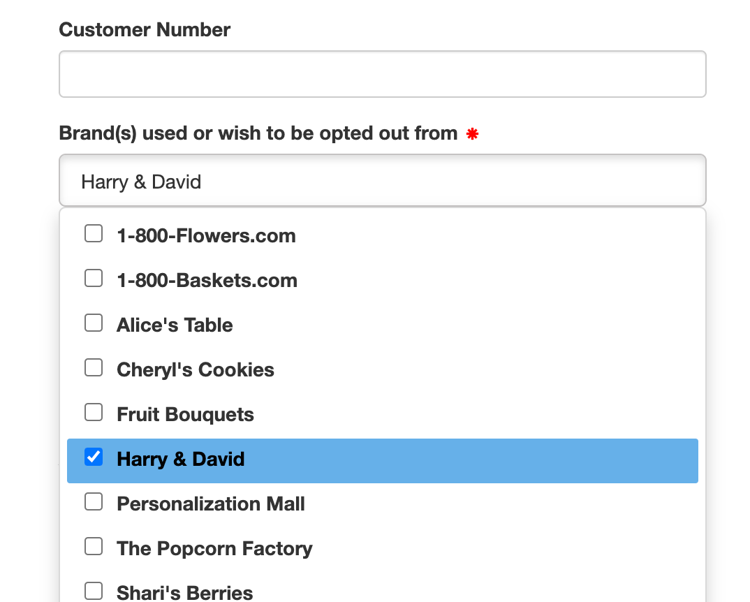 How to stop getting catalogs from Harry & David and other 1-800-Flowers brands